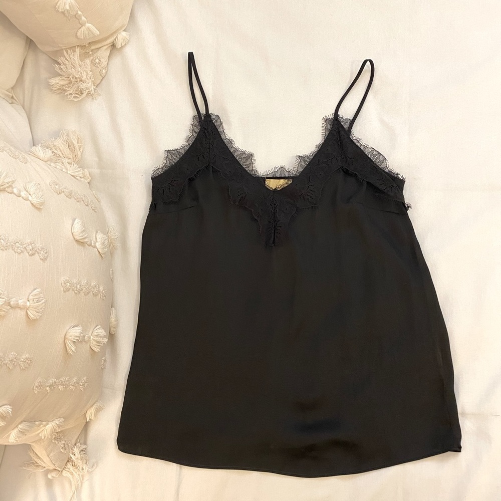 Lace Tank Top Black Size 4